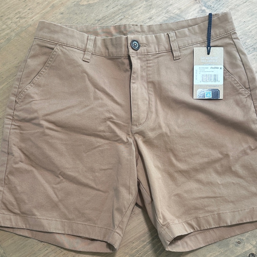 Chubbies Classic Tan Flat Front Shorts